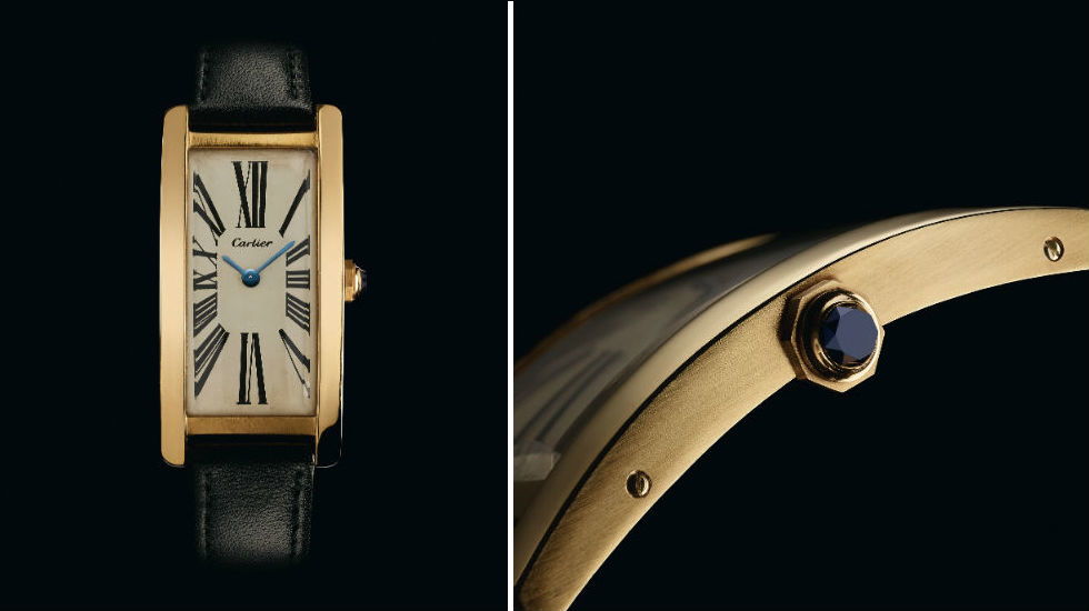 cartier curved watch